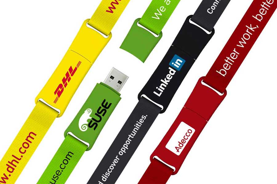 image of event series lanyard USB flash drive promotional item from Flashbay